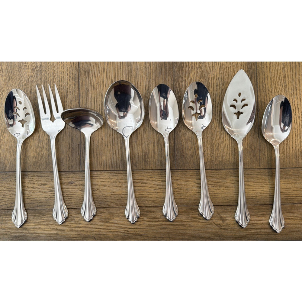 Oneida Community Clarette Stainless Serving Set – 8 Pieces